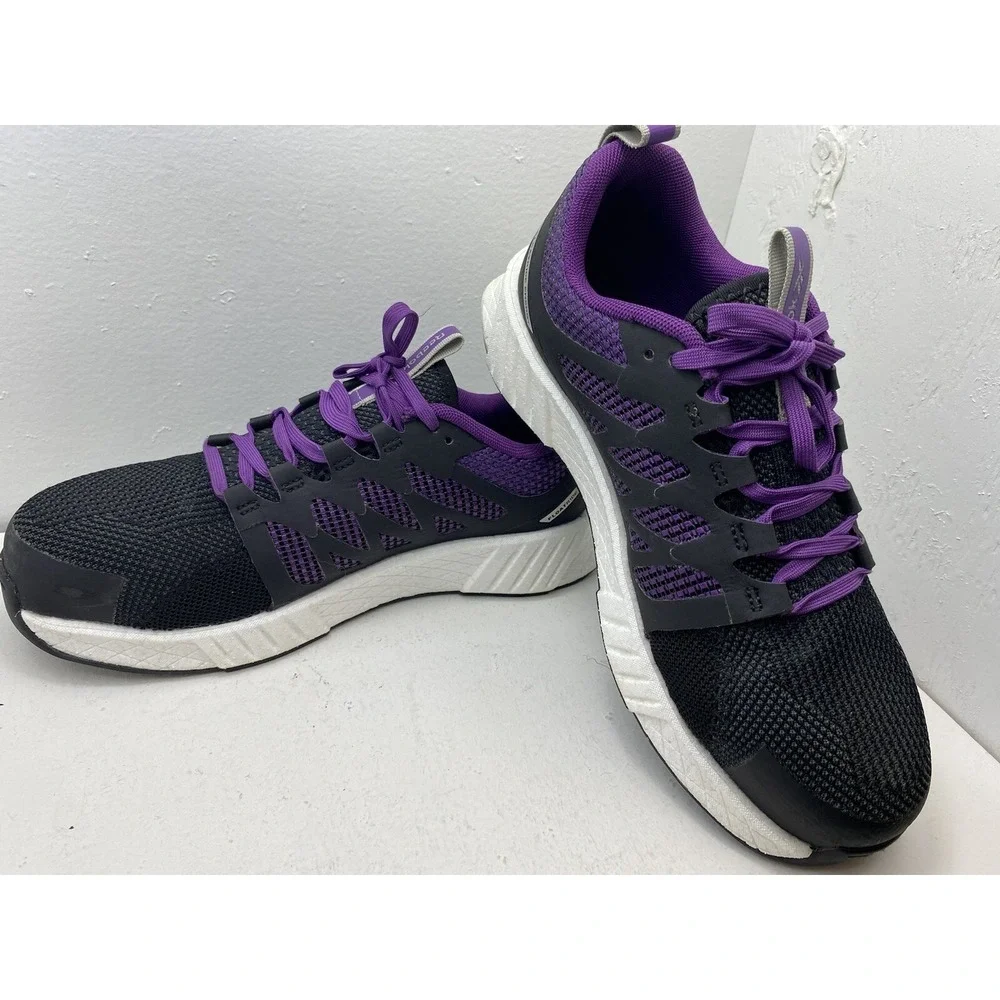 Reebok Work Women's Fusion Flexweave CT Work Shoes RB315 Black/Purple Size 8M